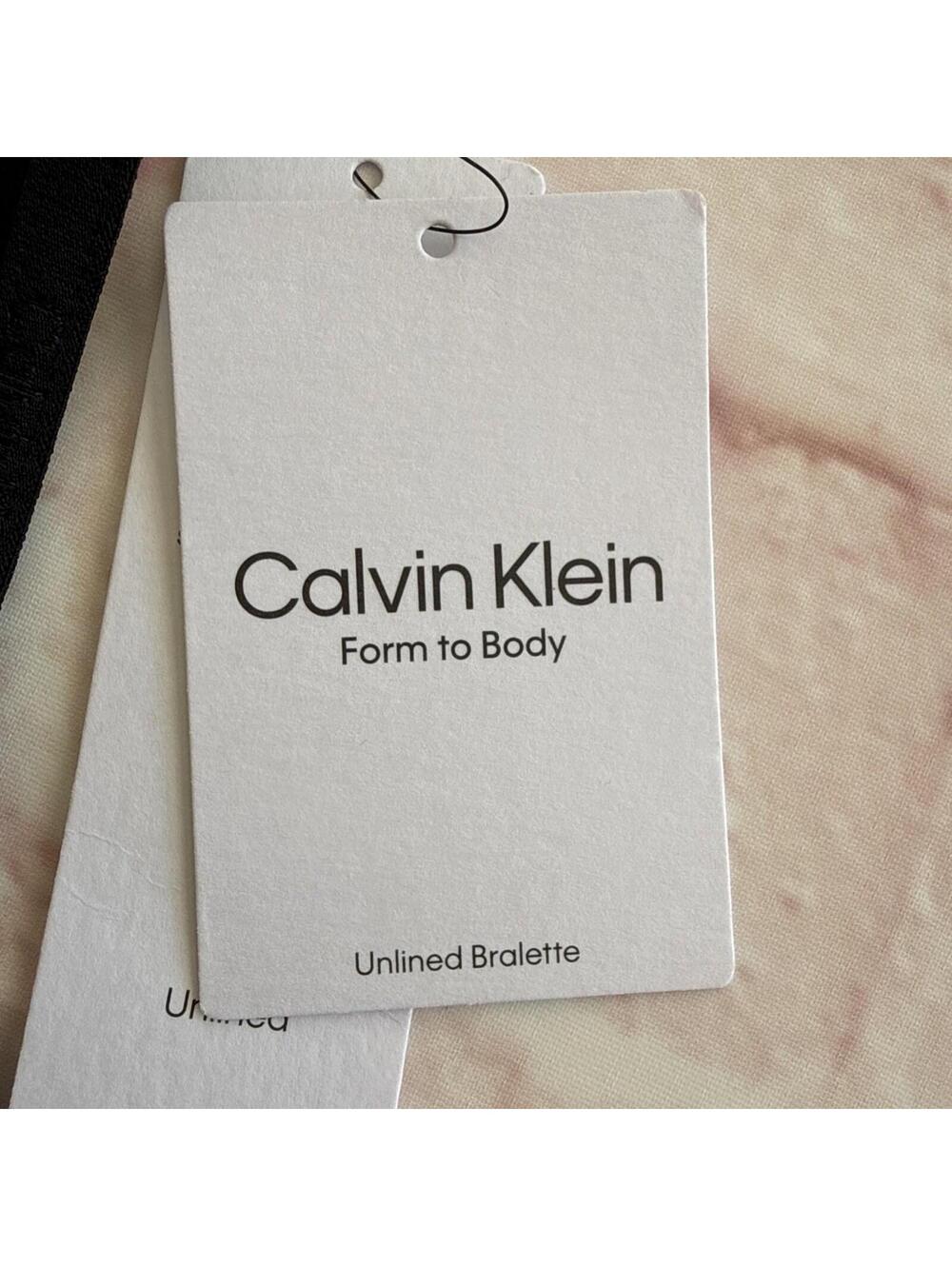 Calvin Klein Form to Body Unlined Bralette Bra Black NWT Medium - Picture 4 of 8